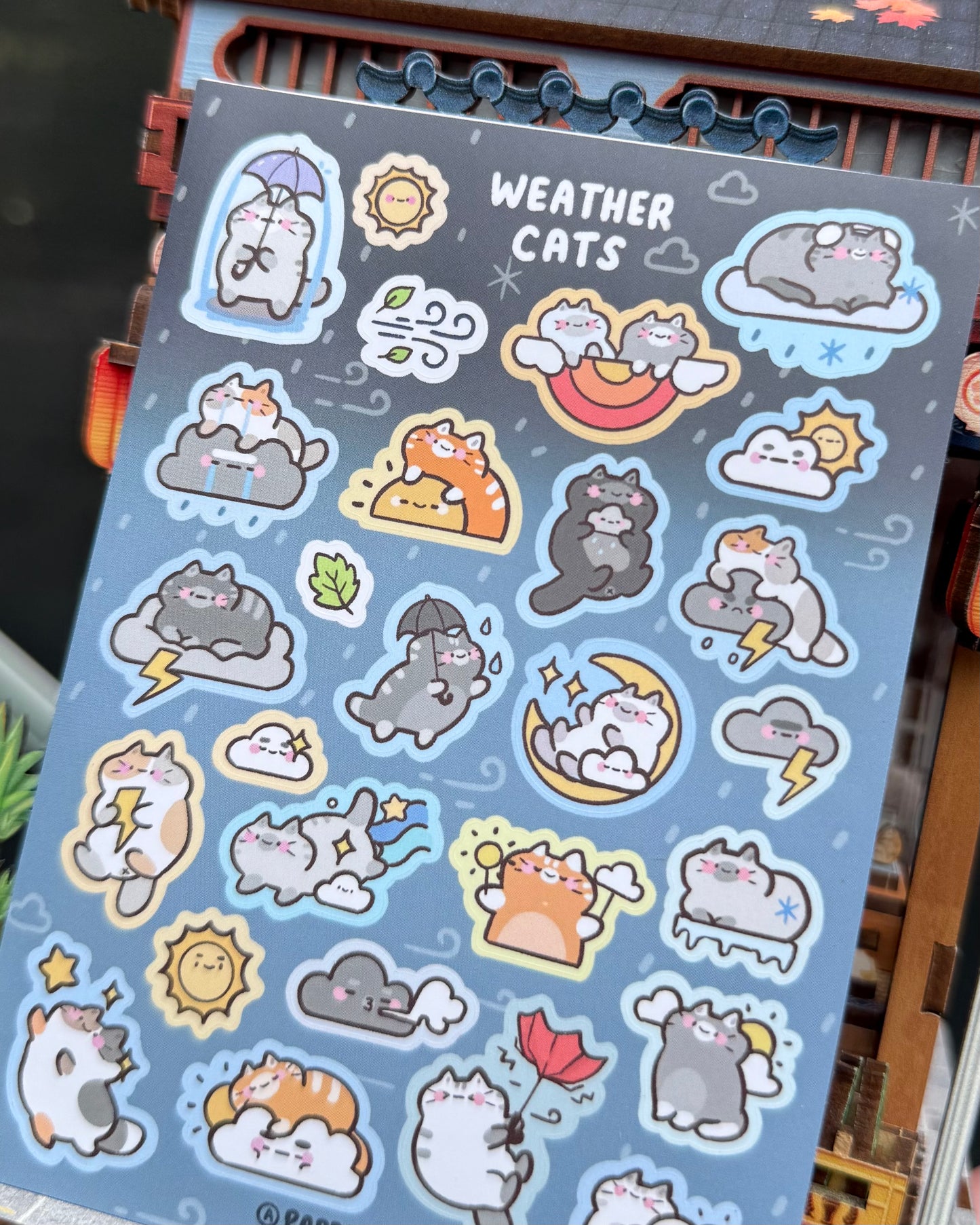 Weather Cats Sticker Sheet