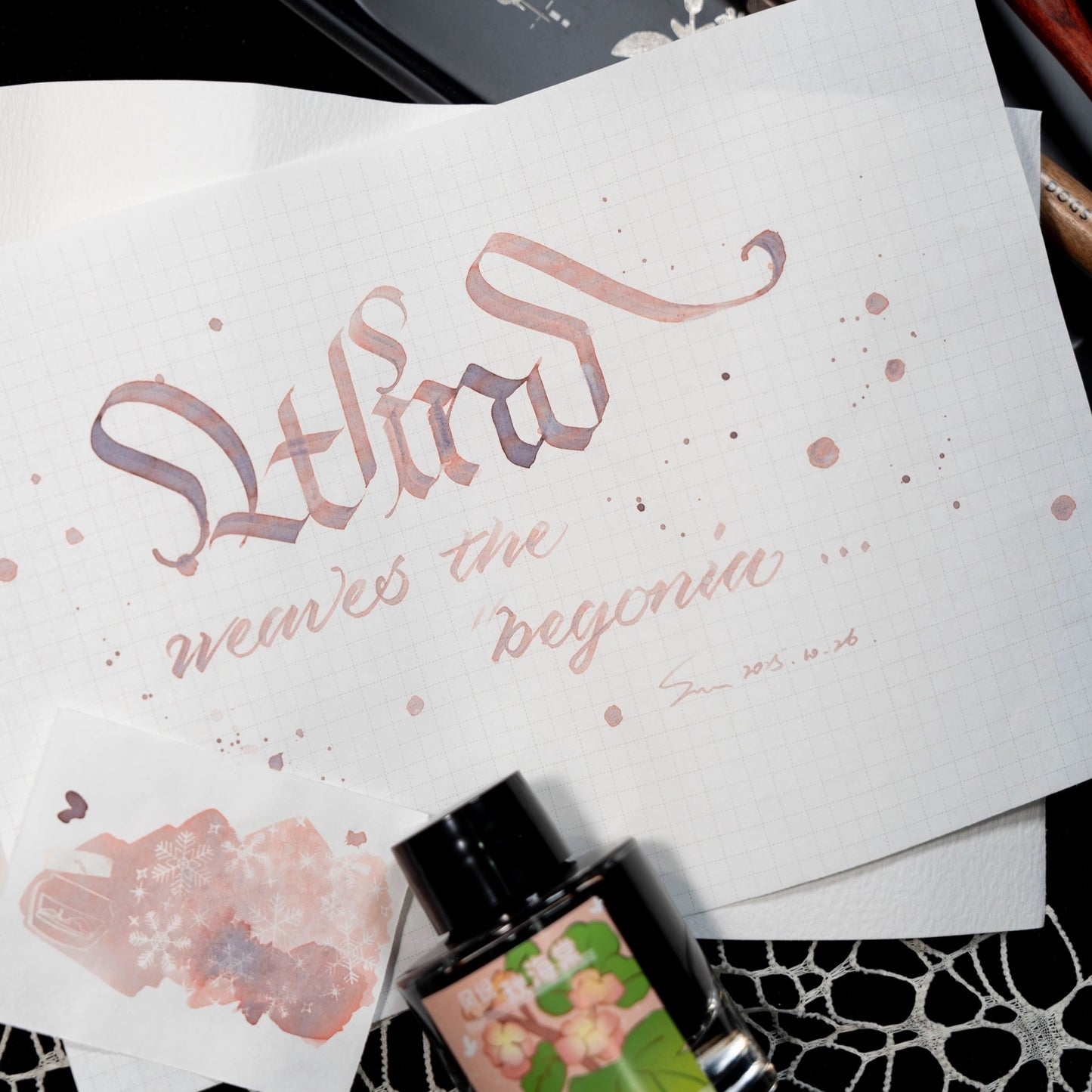 Wind Weaves the Begonia