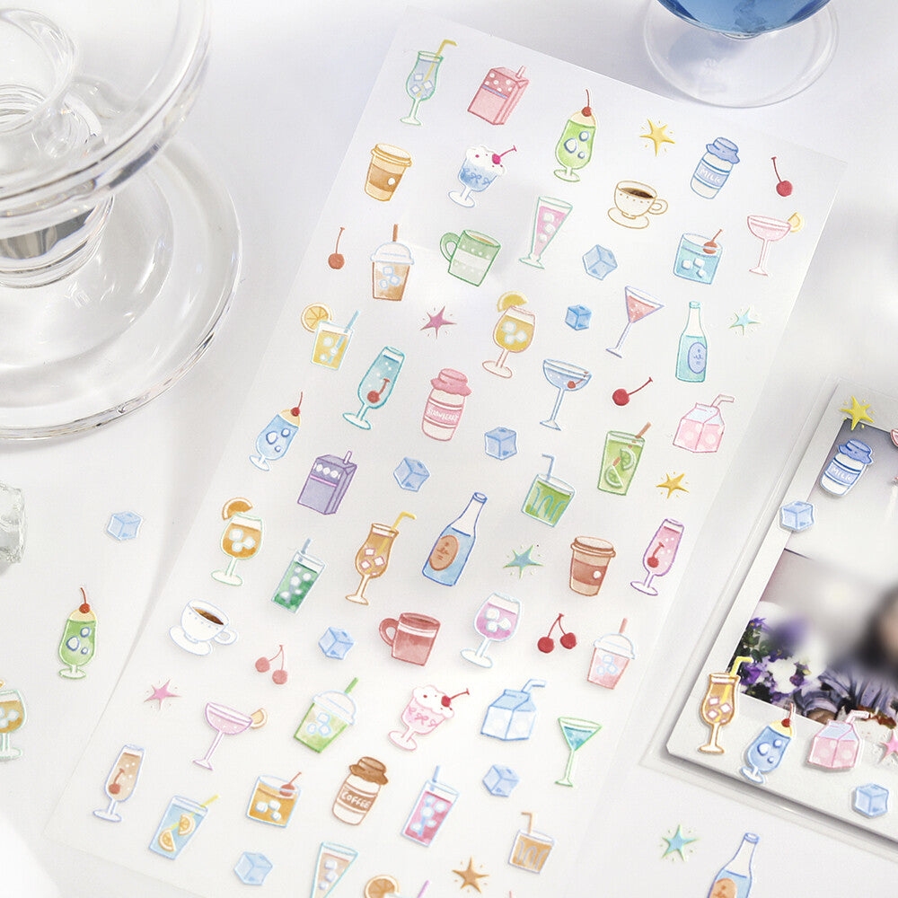 Drinks Pop-Up Stickers