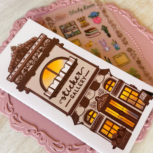 Sticker Gallery Sticker Release Book with Study Room Sticker Sheet