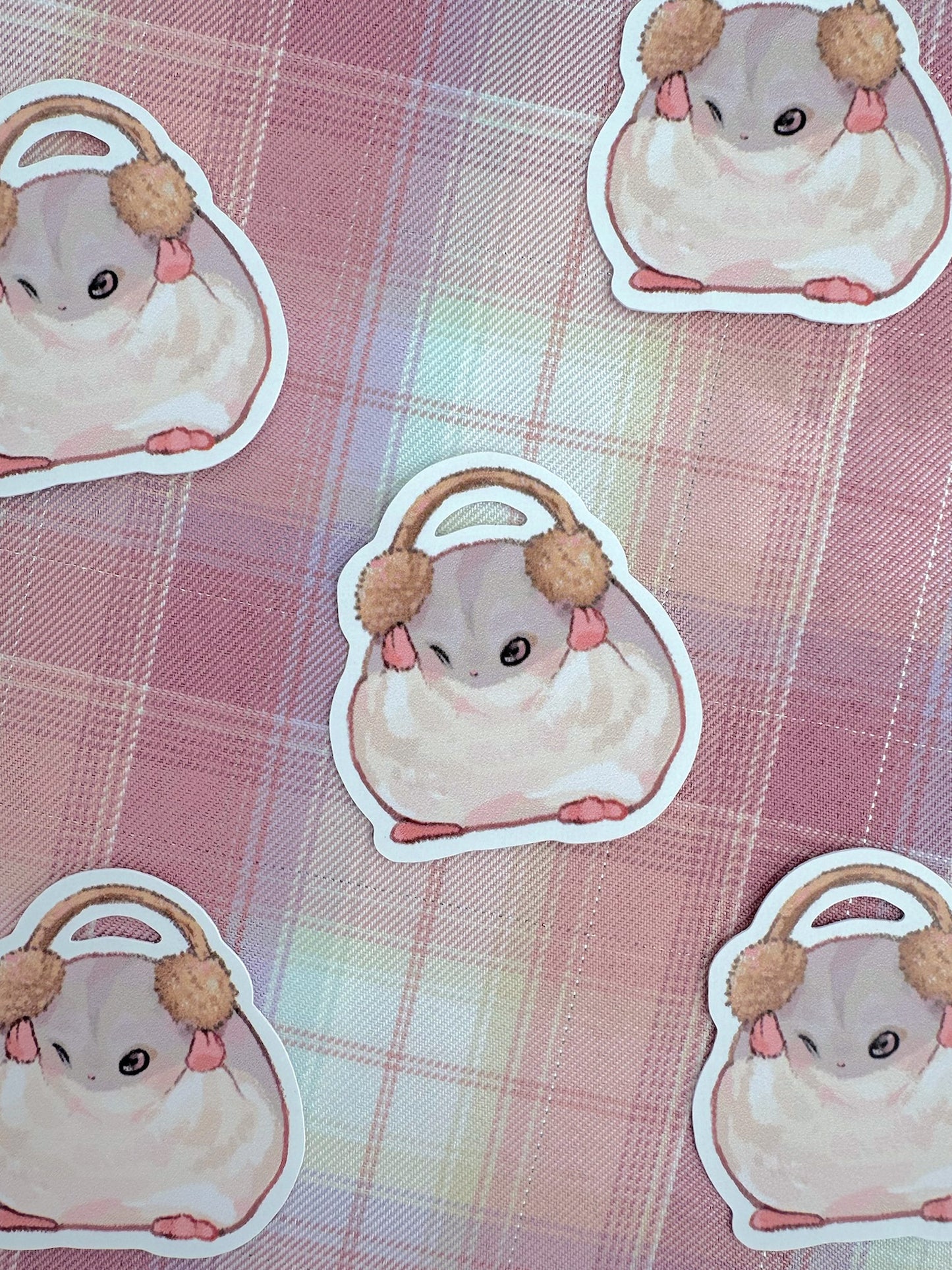 Earmuff Hamster Sticker