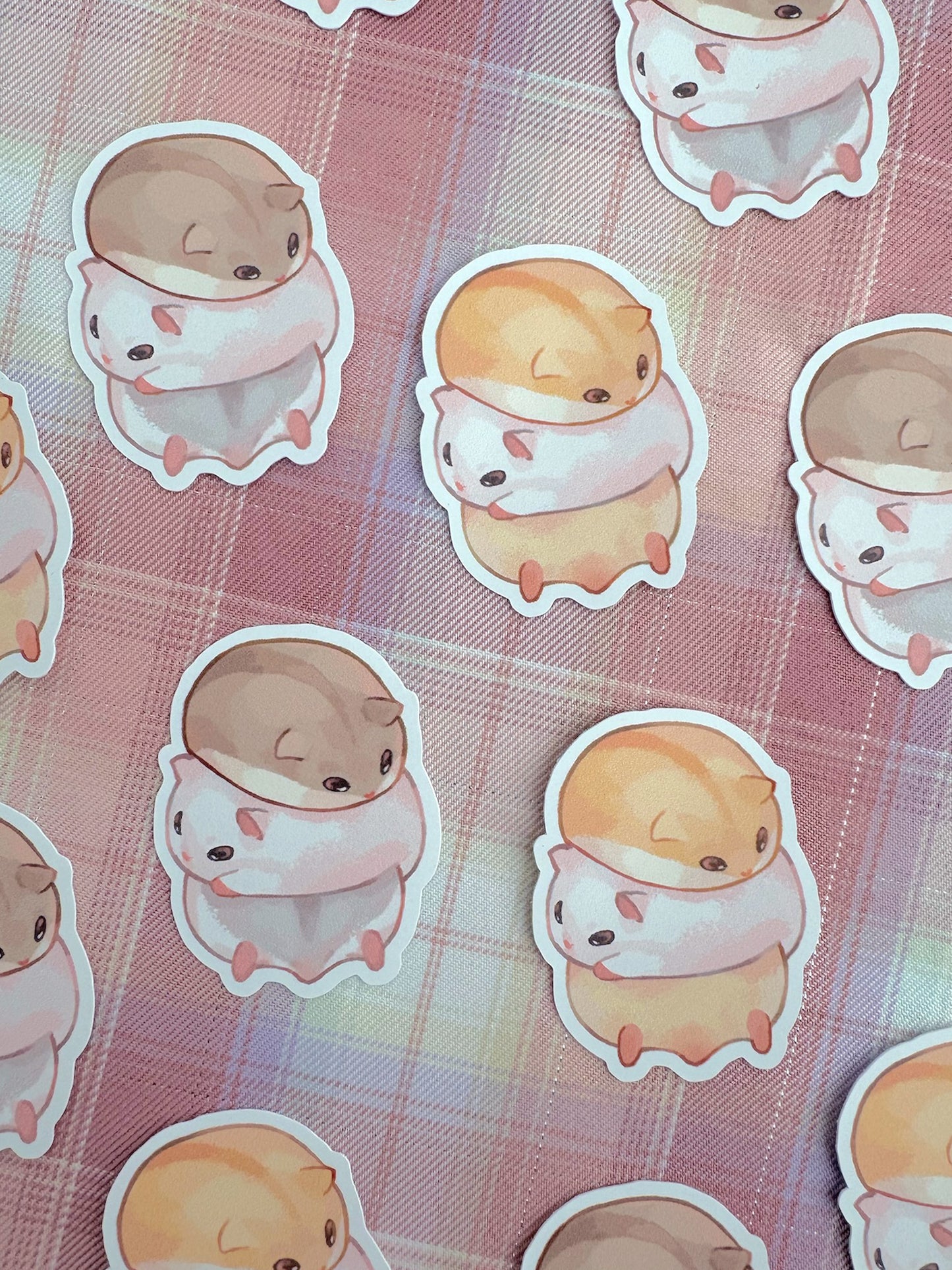 Hamster Stack Sticker - Golden