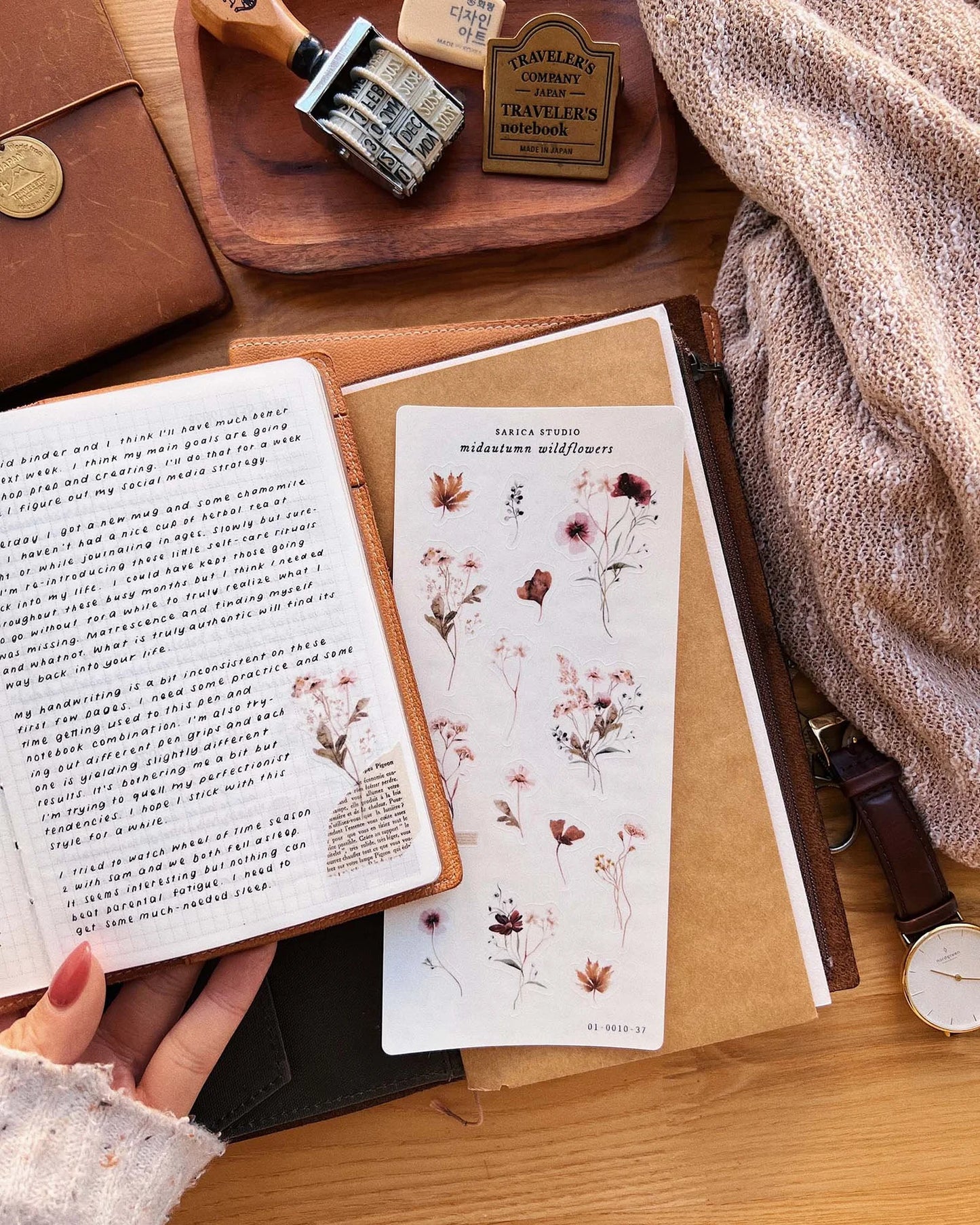 Midautumn Wildflowers Sticker by Sarica Studio