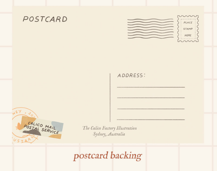 Calico Factory Postcard - Shirakawa-go