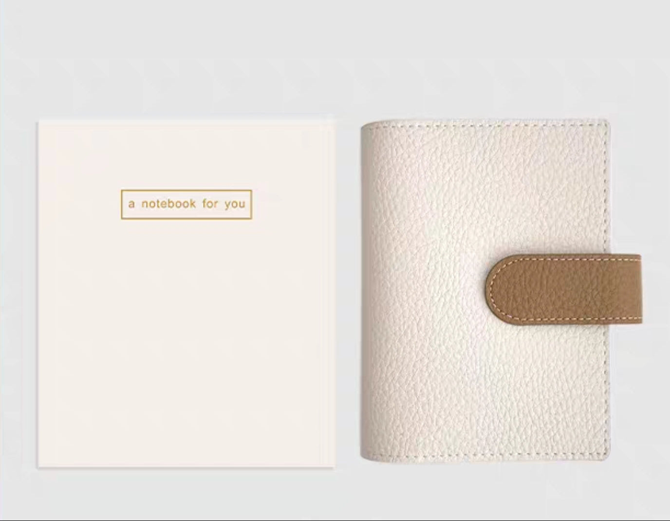 A7 / M6 Pocket Organiser - White & Camel