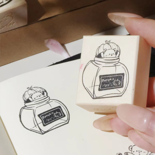 Pumpkin Teddy Stamp