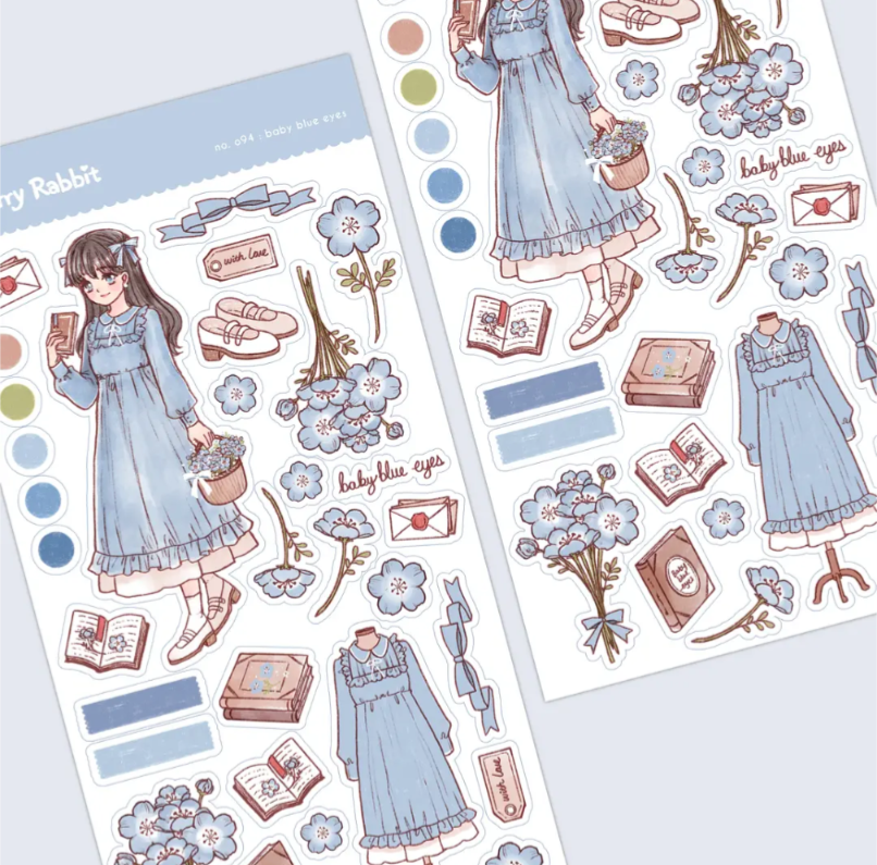 Baby Blue Eyes Sticker Sheet