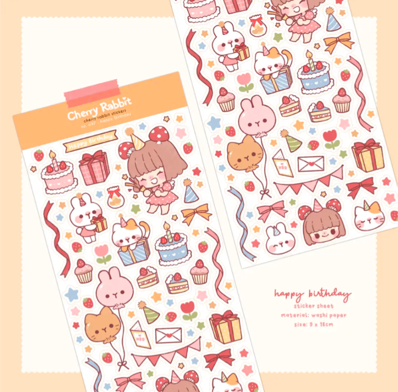 Happy Birthday Sticker Sheet