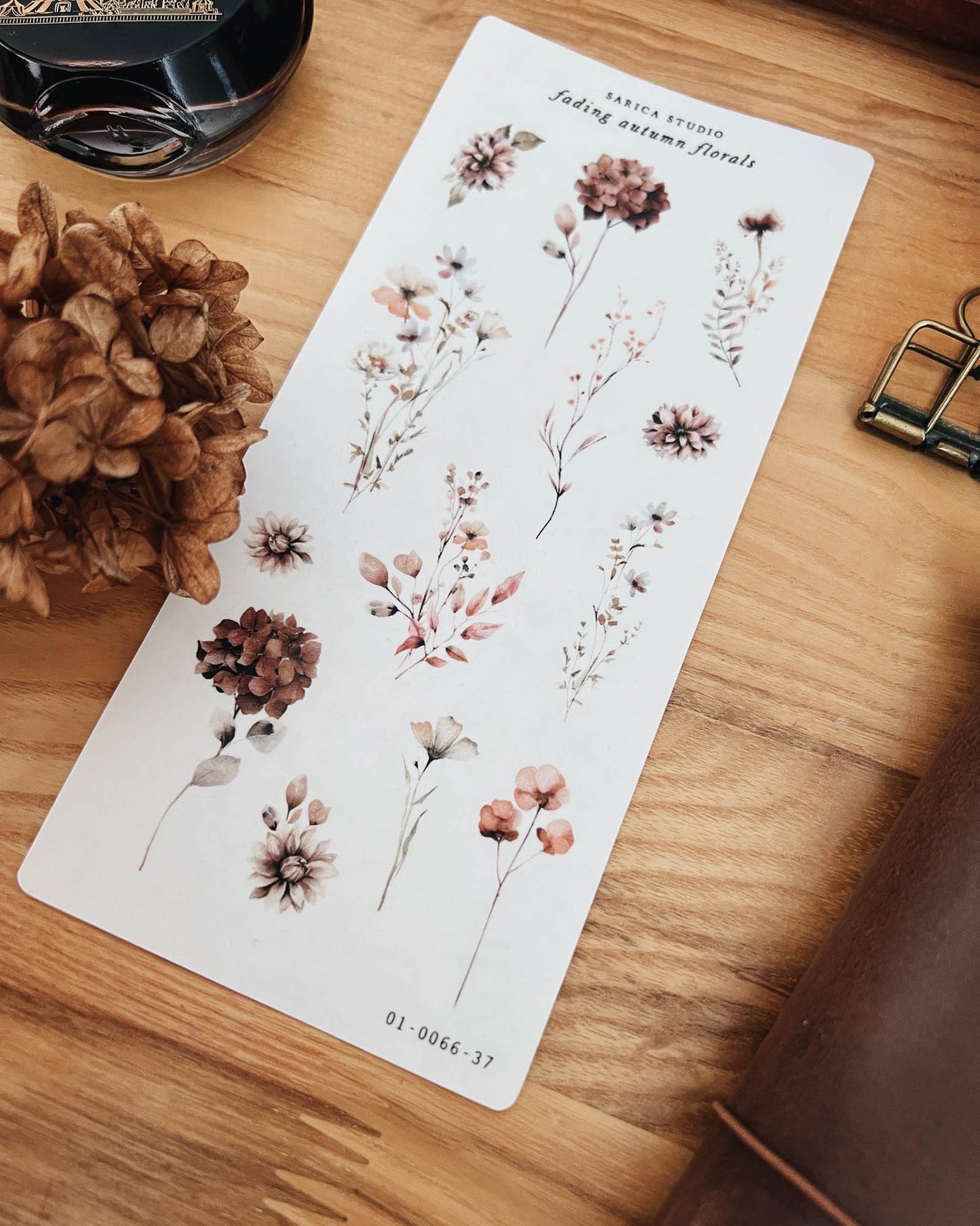 Fading Autumn Florals Stickers