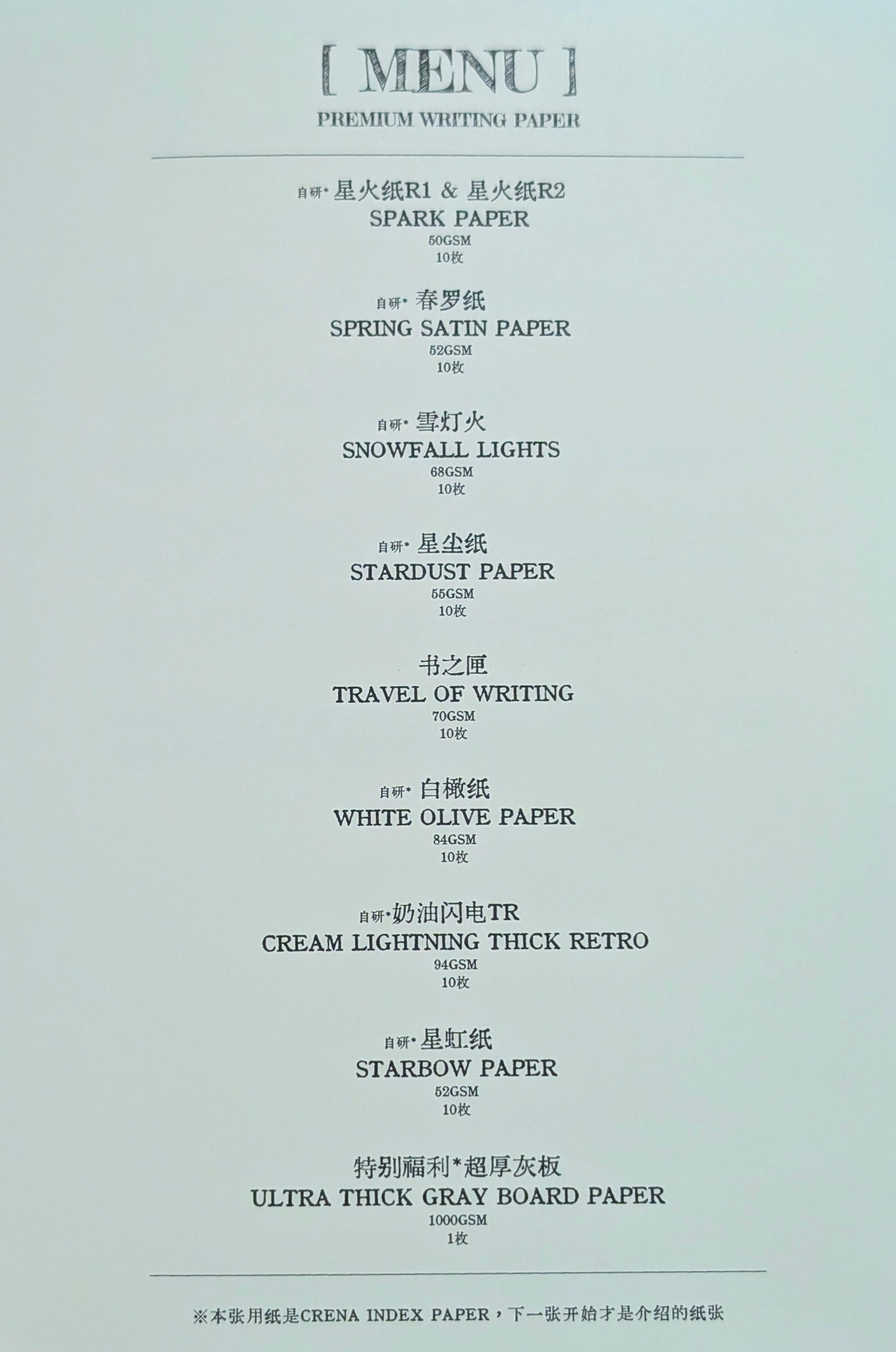 Crena Paper Mix R1 4.0 (Paper Tasting)