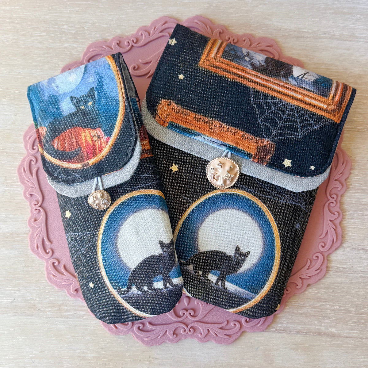 Handmade 3 Slot Midnight Familiar Pen Case