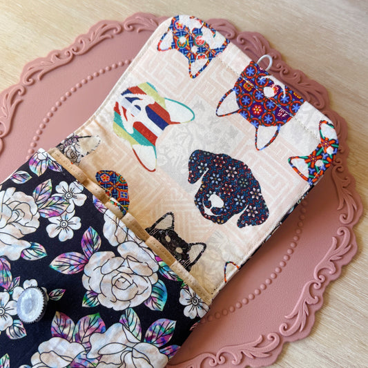 Handmade 6 Slot Raden Flower Pups Pen Case
