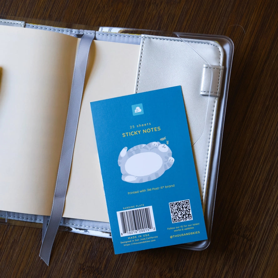 Sardine Plate Sticky Notes