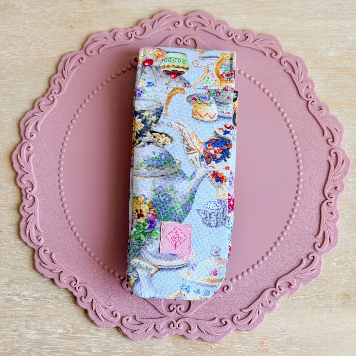 Handmade 3 Slot High Tea Pen Case