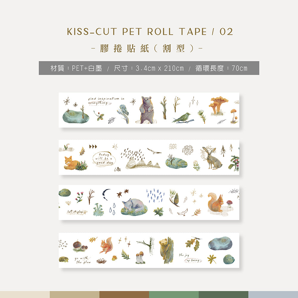 Fragments of Life Kiss-Cut PET Roll Tape - Beautiful Day in the Woods