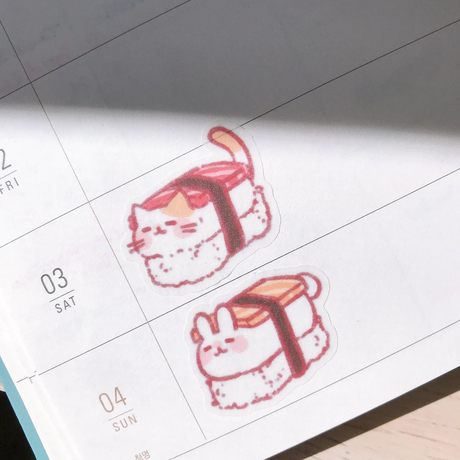 Rabbits & Sushi : Sticker Sheet