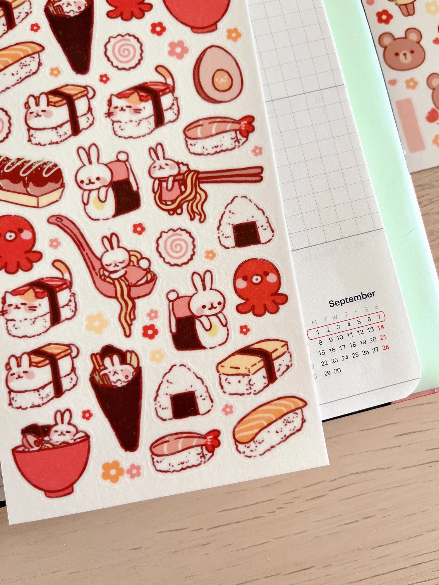 Rabbits & Sushi : Sticker Sheet