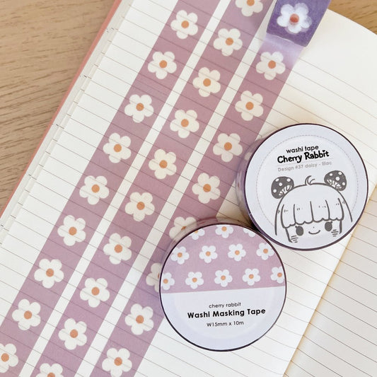 Pastel Lilac Daisy Washi Tape