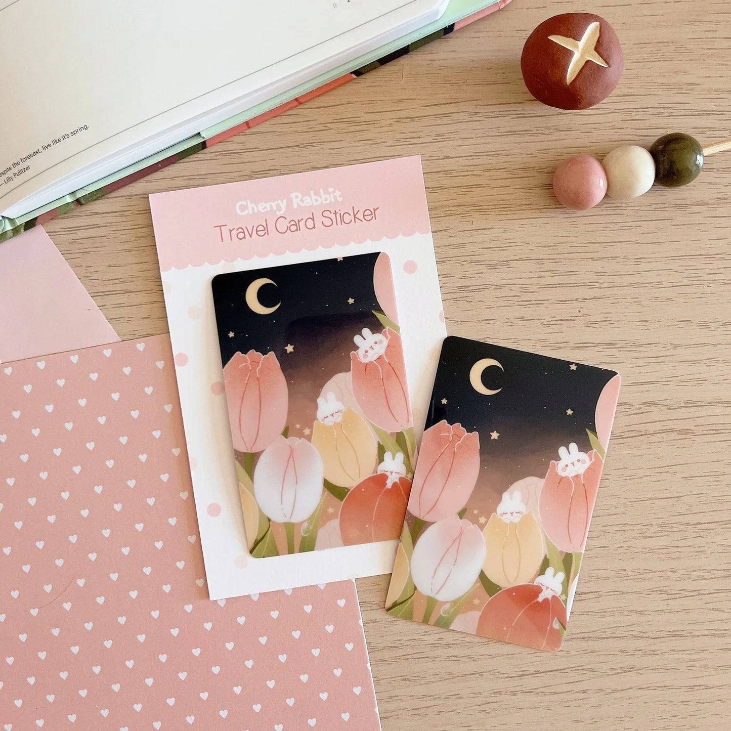 Tulip Rabbits Travel Card Sticker