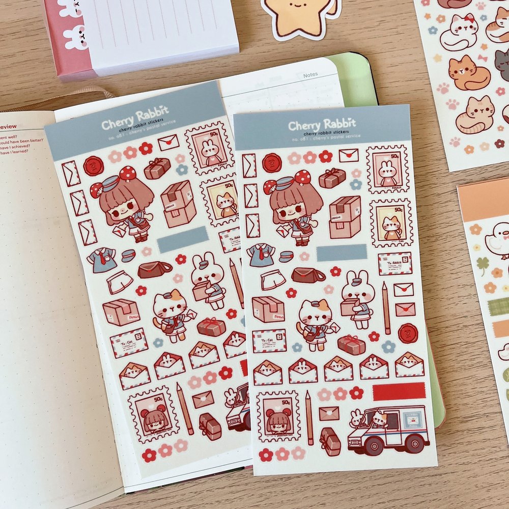 Usps Sticker Sheets Cherry's Postal Service Sticker Sheet – Soe & Soe