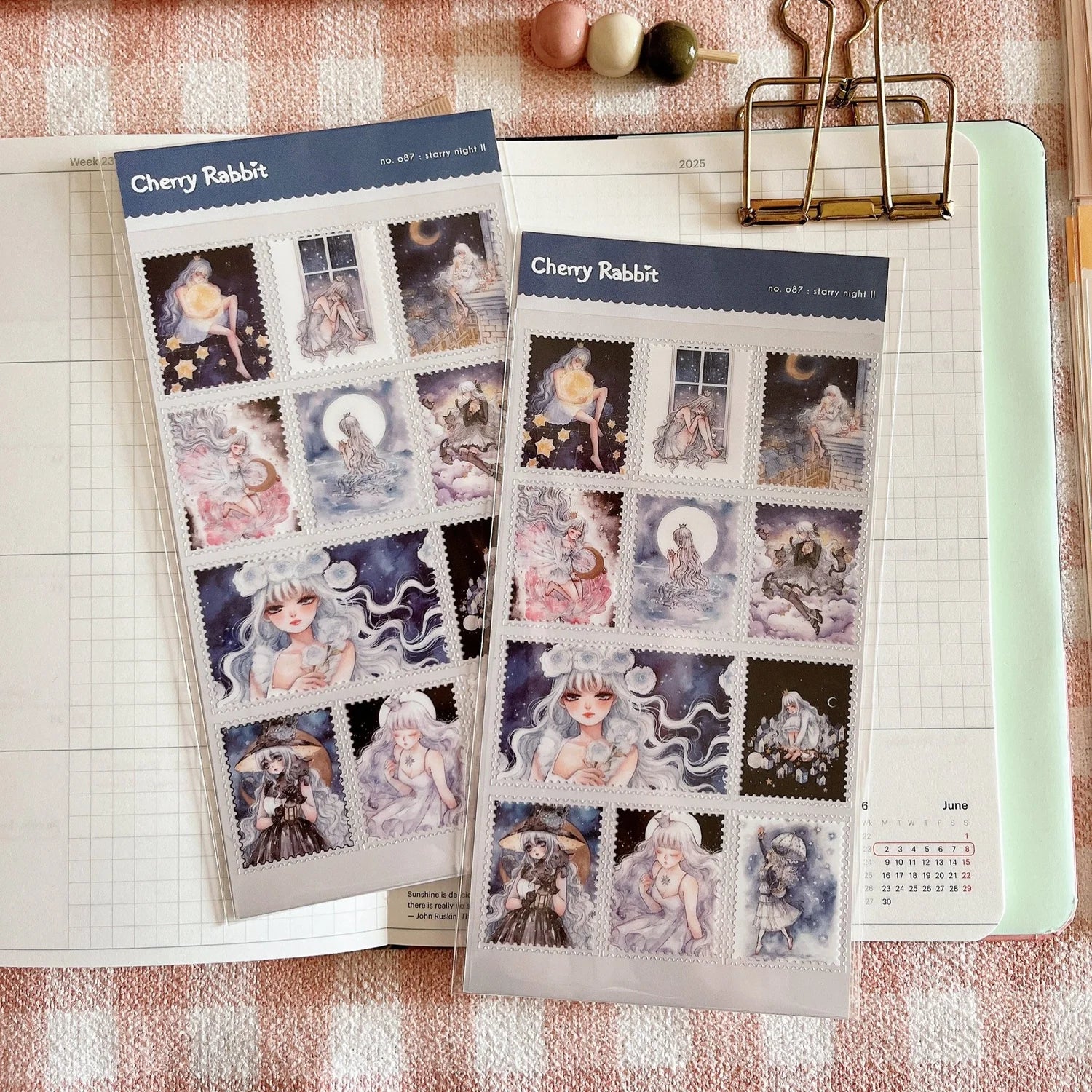 Starry Night II: Stamp Sticker Sheet