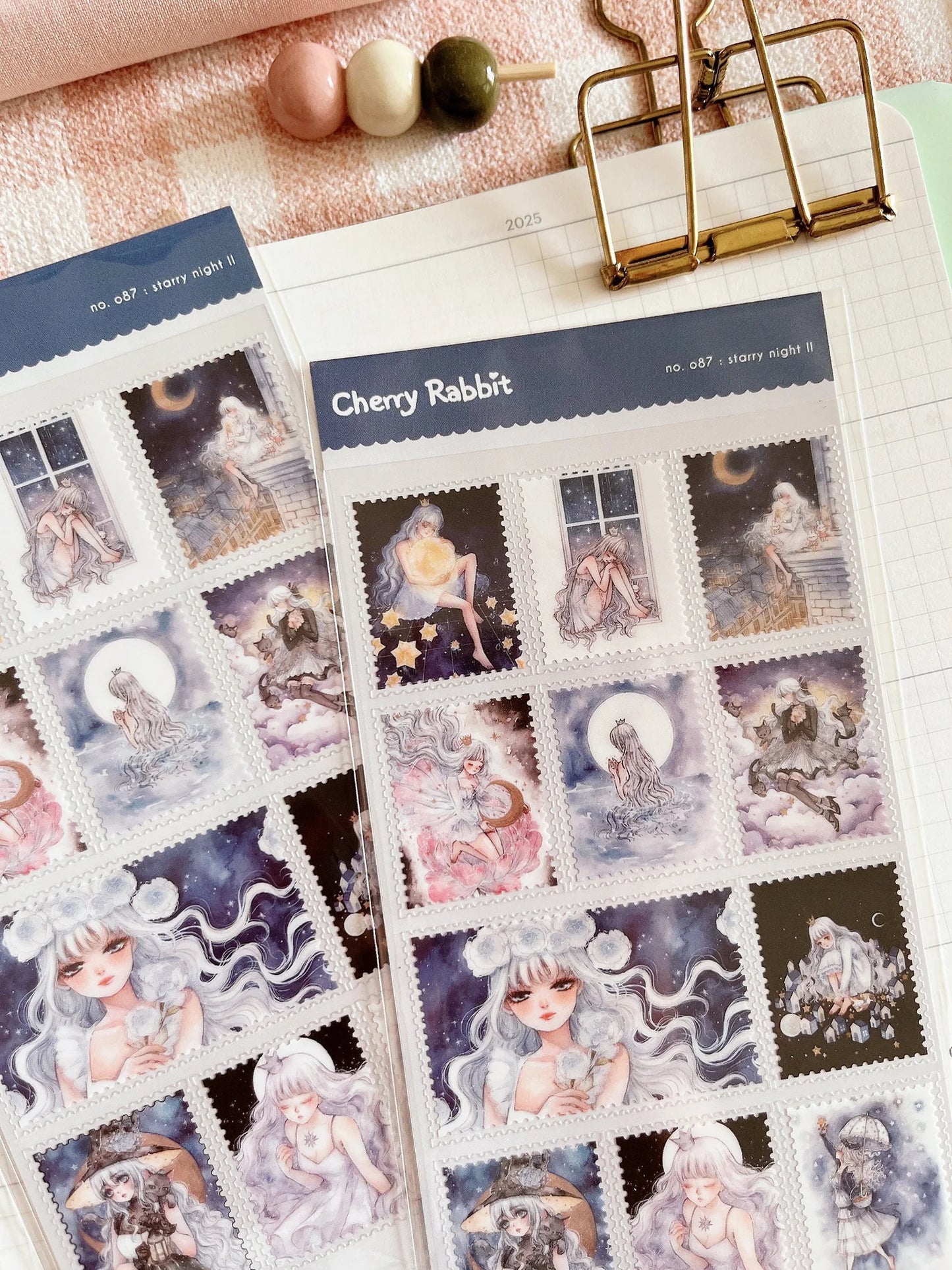 Starry Night II: Stamp Sticker Sheet