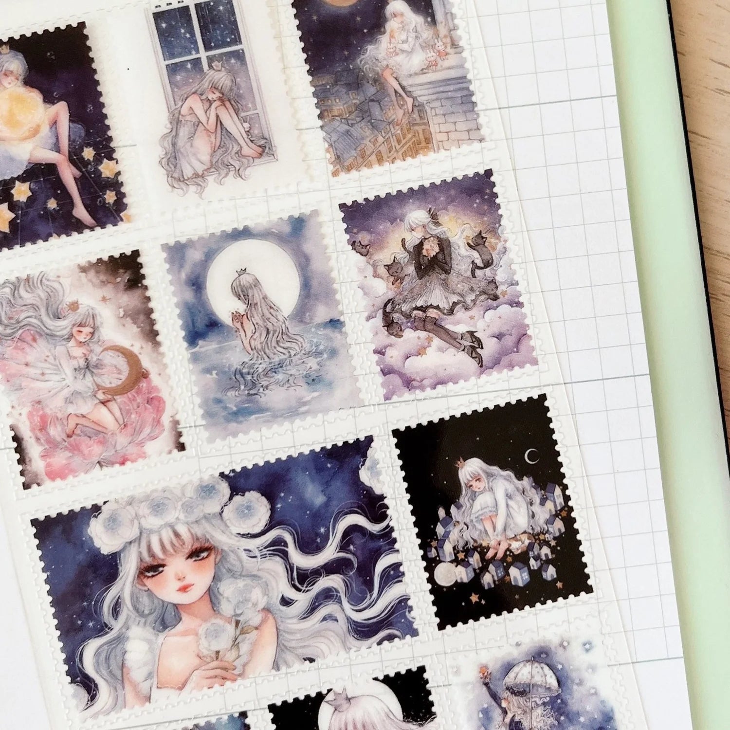 Starry Night II: Stamp Sticker Sheet