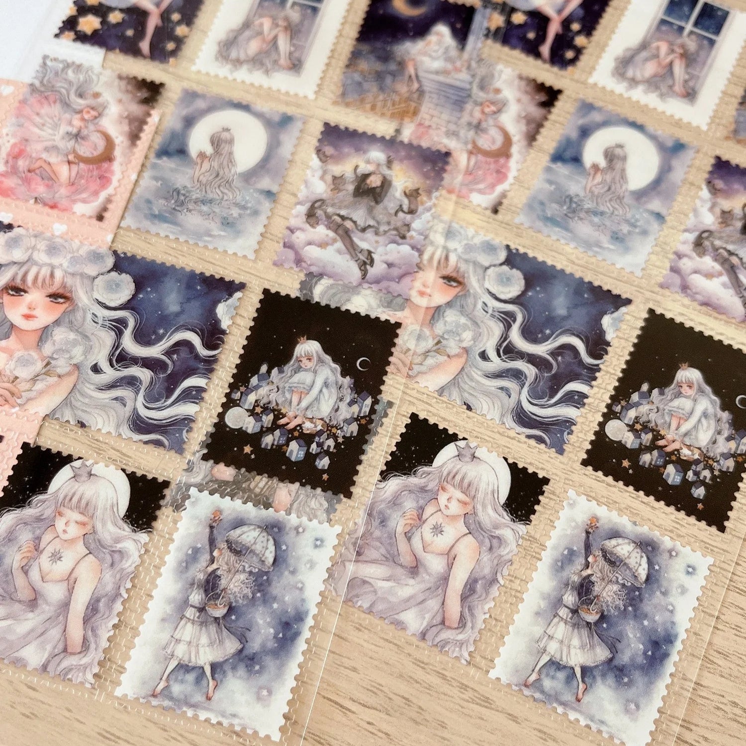 Starry Night II: Stamp Sticker Sheet