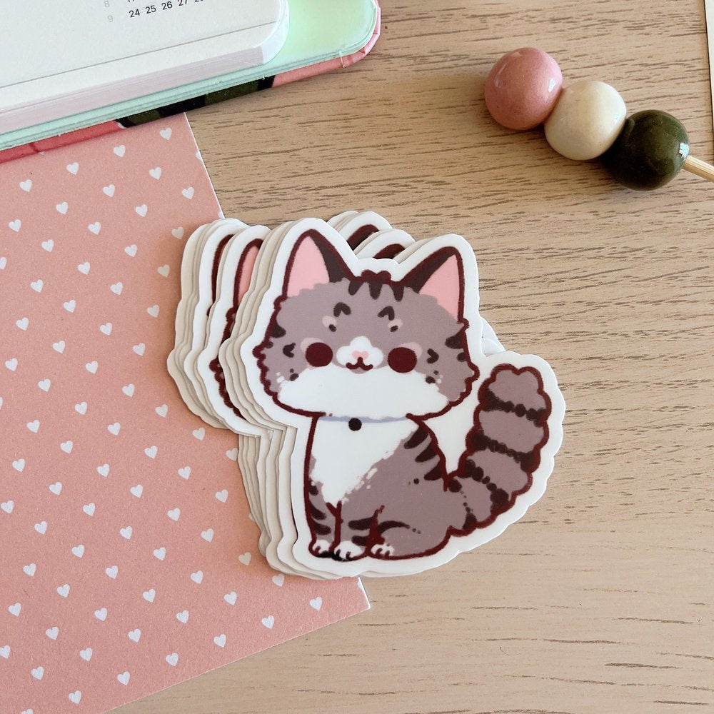 Tabby Cat Vinyl Sticker