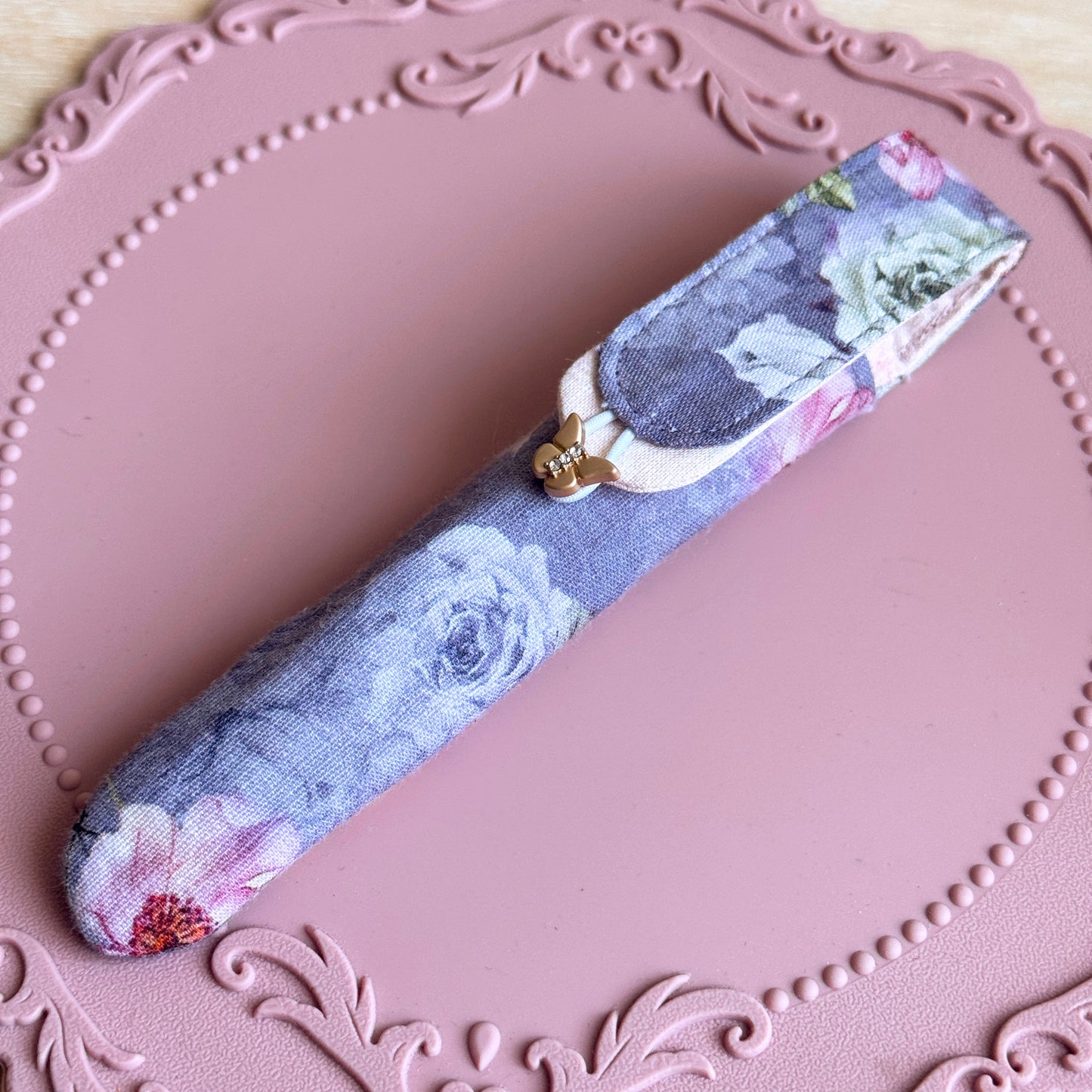 Handmade Single Slot Moonlit Rose Garden Pen Case