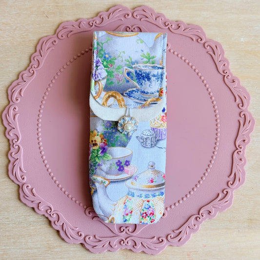 Handmade 3 Slot High Tea Pen Case
