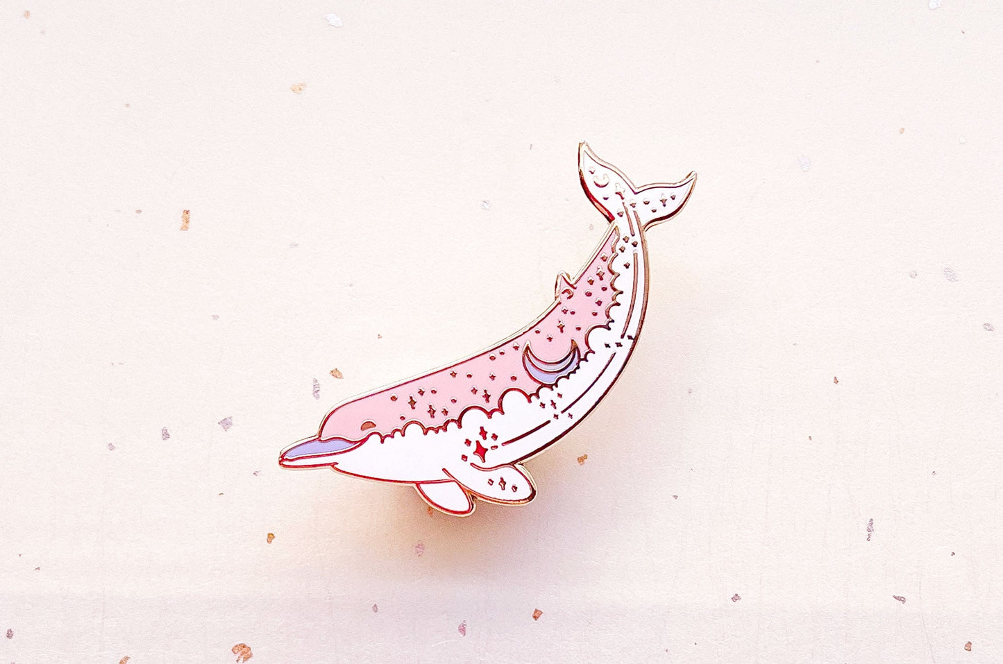 Moon Bow Baird's Beaked Whale Enamel Pin