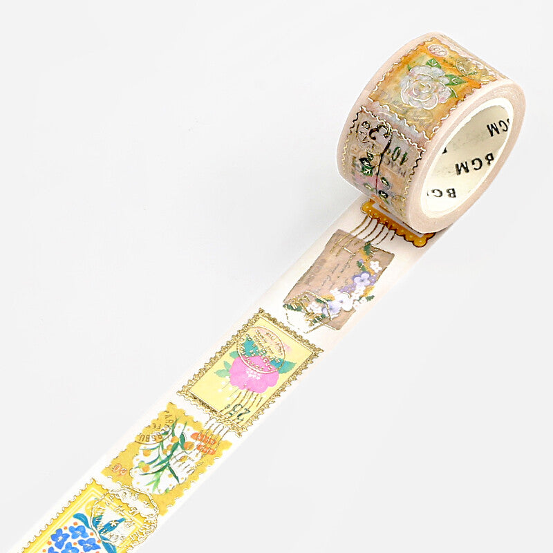Post Office Foil-Stamped Washi Tape - Yellow