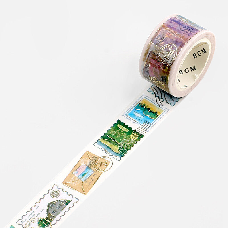 Post Office Foil-Stamped Washi Tape - Scenery