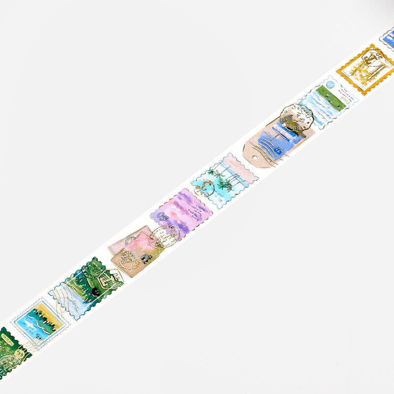 Post Office Foil-Stamped Washi Tape - Scenery