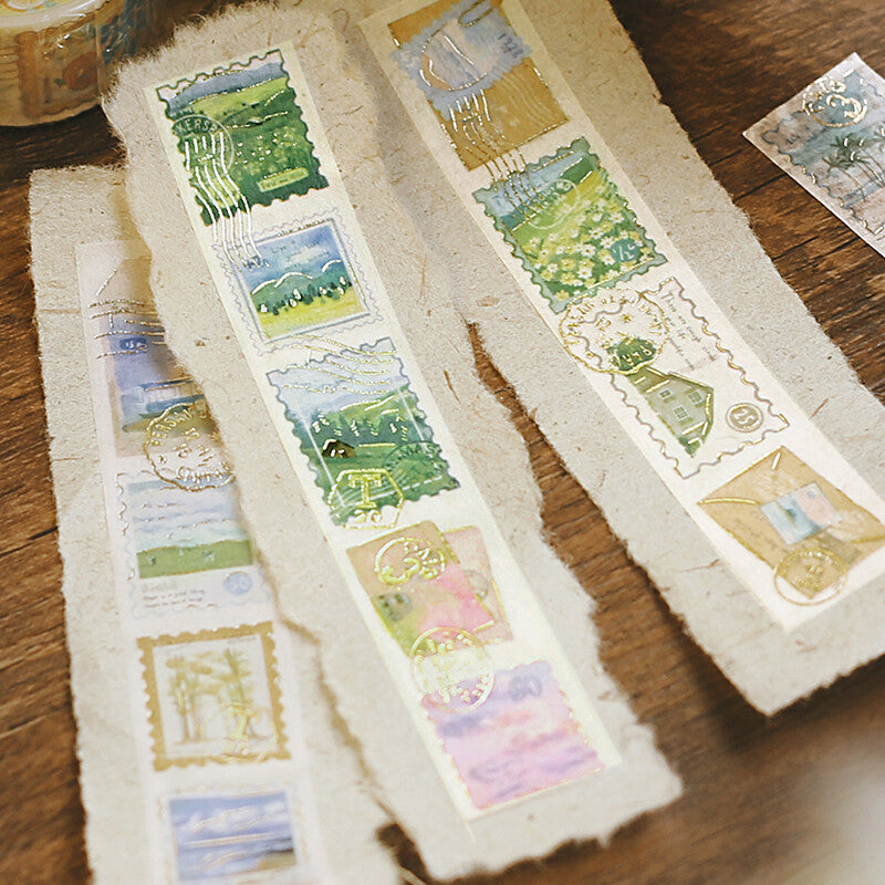 Post Office Foil-Stamped Washi Tape - Scenery