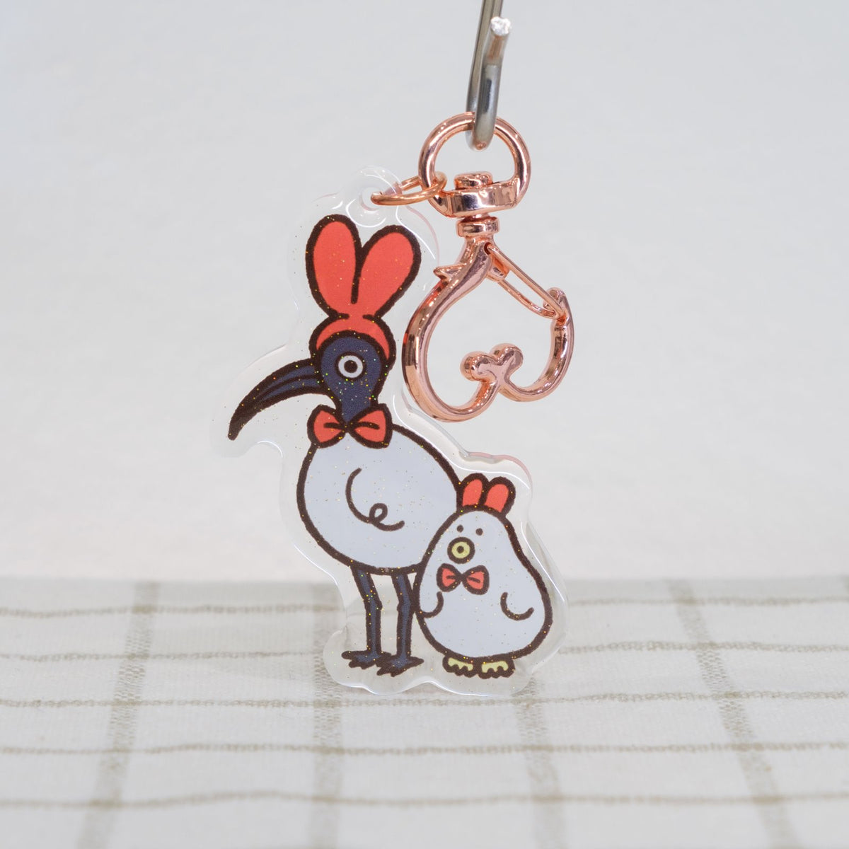 Bin Chicken with Chicken Keychain