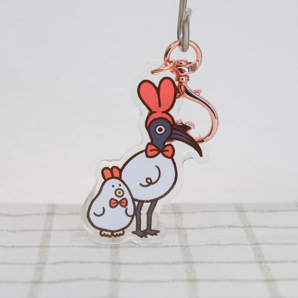 Bin Chicken with Chicken Keychain