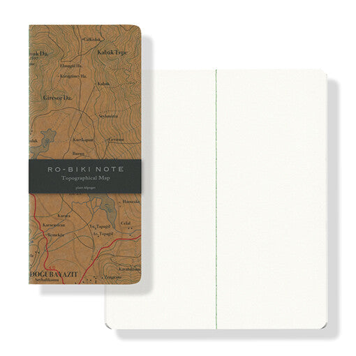 Ro-Biki Note Travel Notebook - Topographical Map