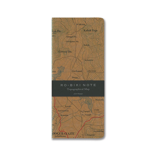 Ro-Biki Note Travel Notebook - Topographical Map