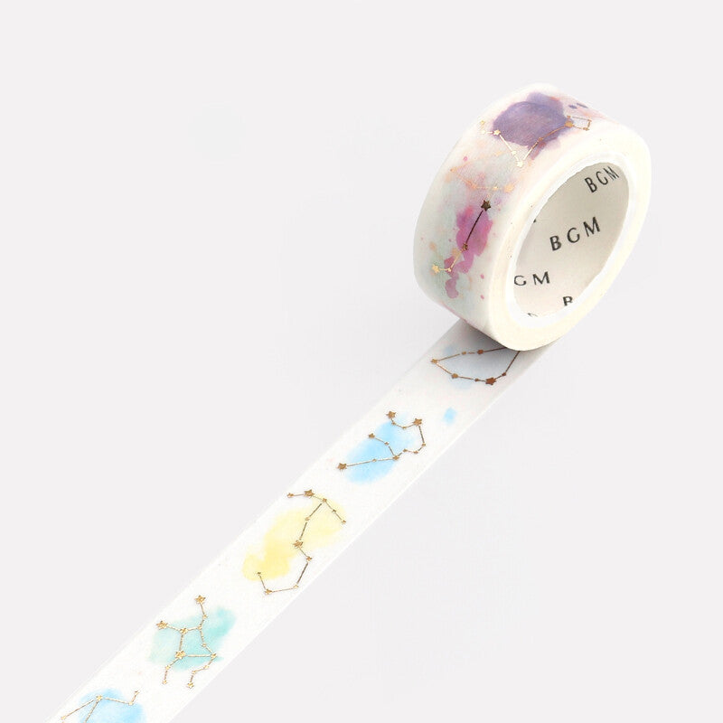 Stellar Constellation Foil-Stamped Washi Tape - Colourful