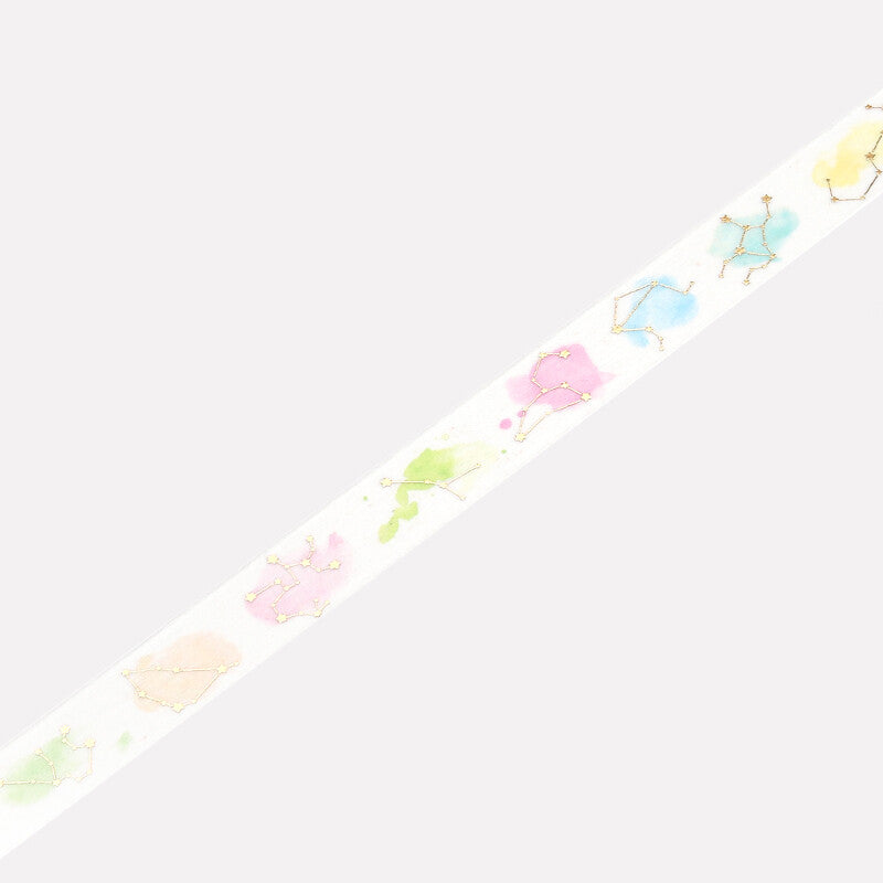 Stellar Constellation Foil-Stamped Washi Tape - Colourful