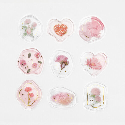 Flower Seal Sticker - Pink