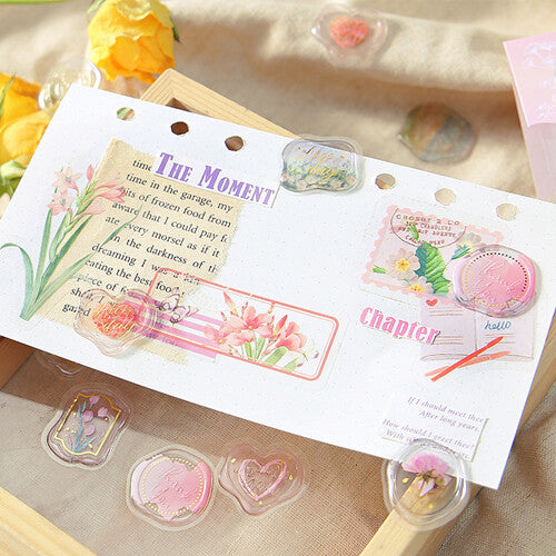 Flower Seal Sticker - Pink