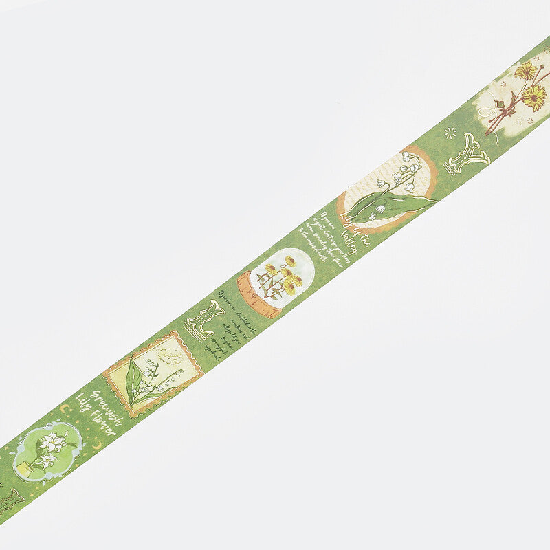 Romance In The Garden Washi Tape - Green