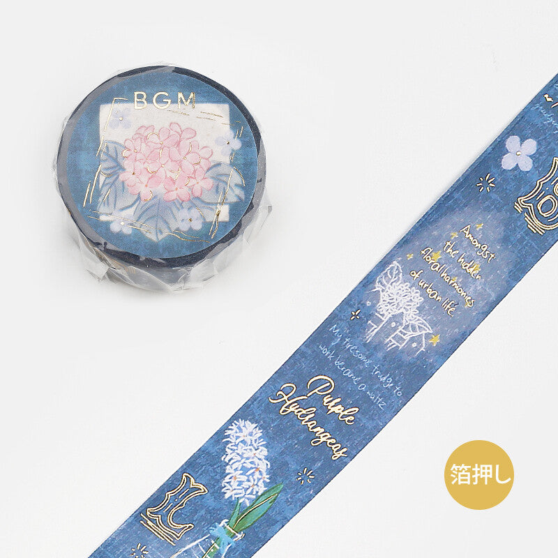 Romance In The Garden Washi Tape - Blue