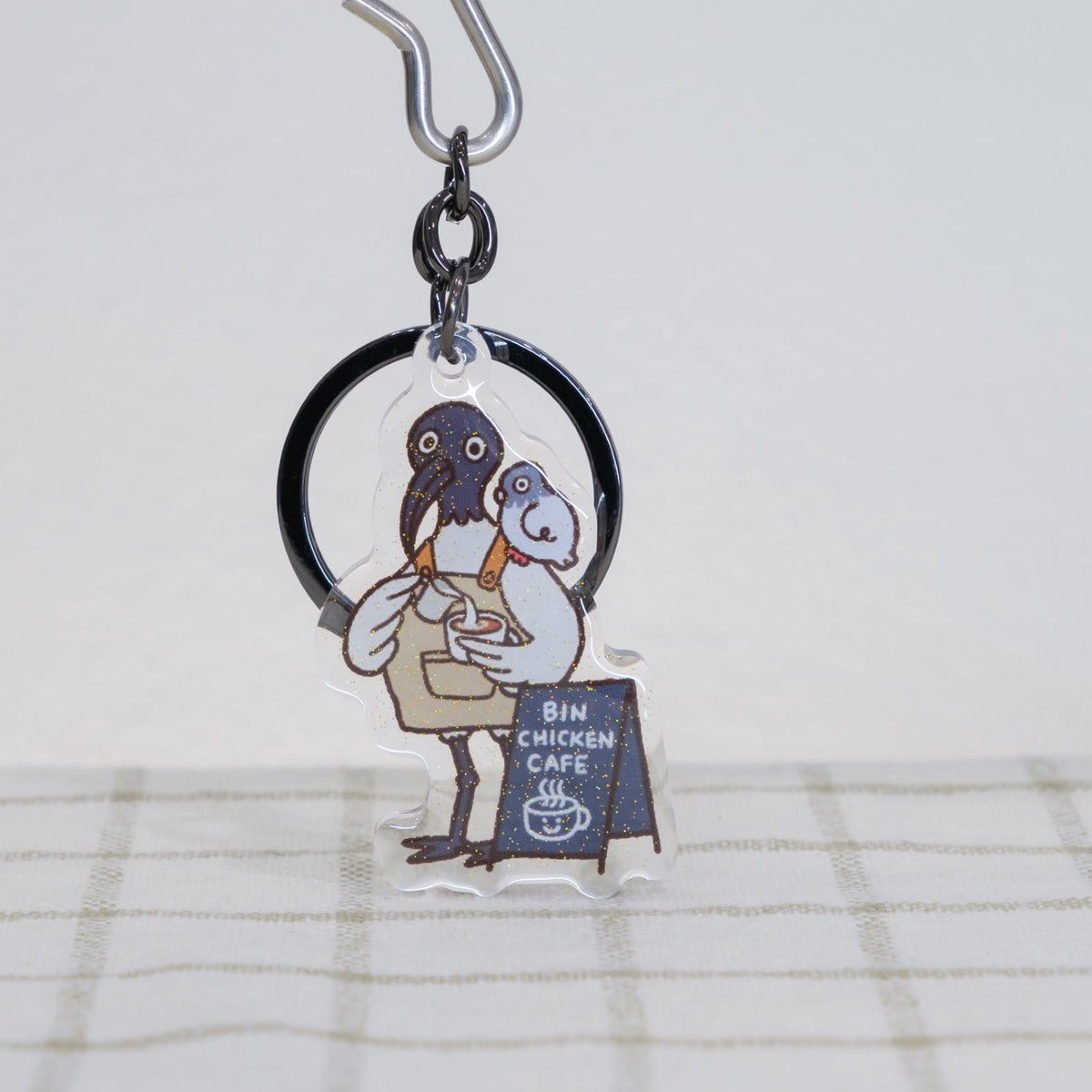 Bin Chicken Cafe Keychain