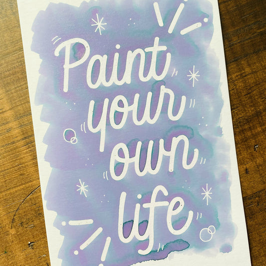 Paint Your Life Colouring Ink Postcards