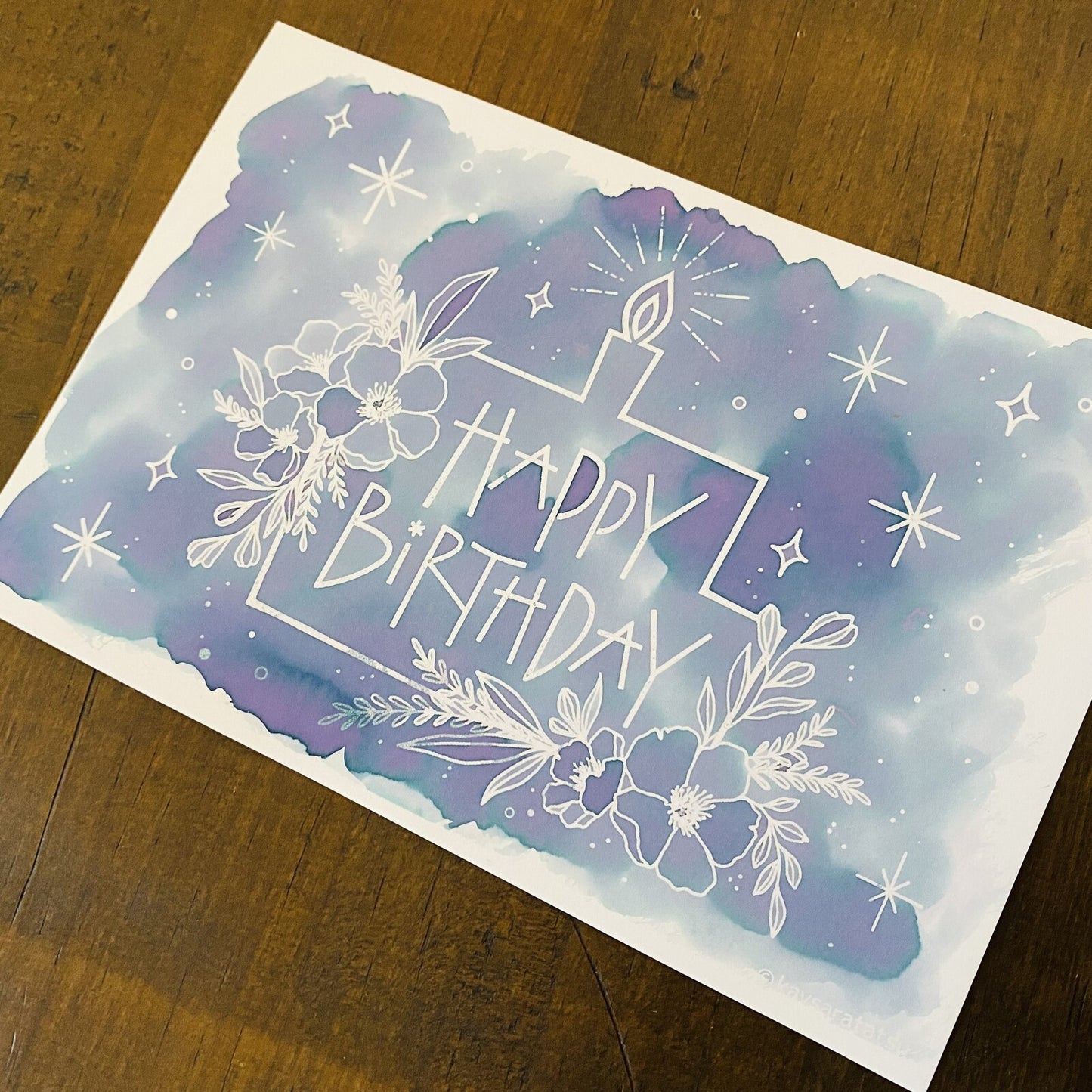 Happy Birthday Colouring Ink Postcards