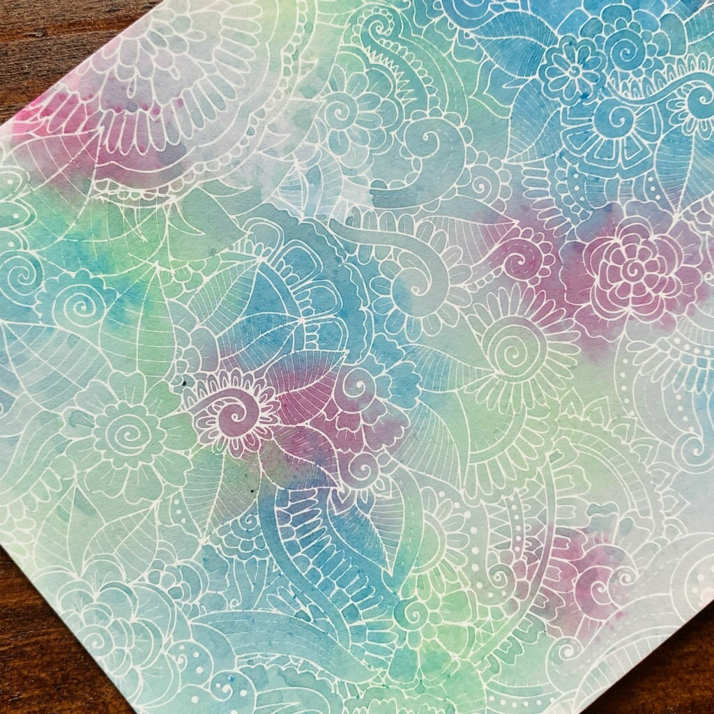 Pattern Art Colouring Ink Postcards